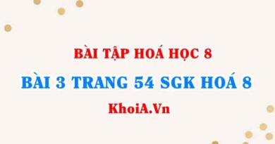 Bài 3 trang 54 SGK Hoá 8: Định luật bảo toàn khối lượng